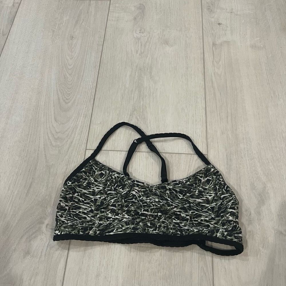 lululemon athletica Black Patterned Sports Bra